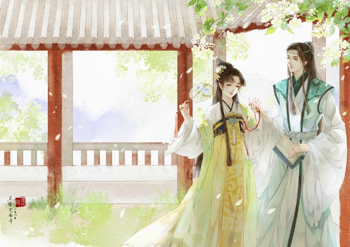 超甜的古風(fēng)情侶圖集，清新唯美古風(fēng)圖片（19張）