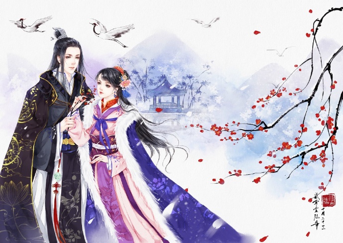 超甜的古風(fēng)情侶圖集，清新唯美古風(fēng)圖片（19張）