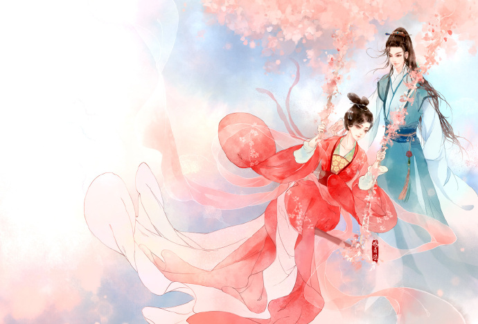 高清古風(fēng)情侶圖集(52張)，超恩愛甜蜜的古風(fēng)圖片