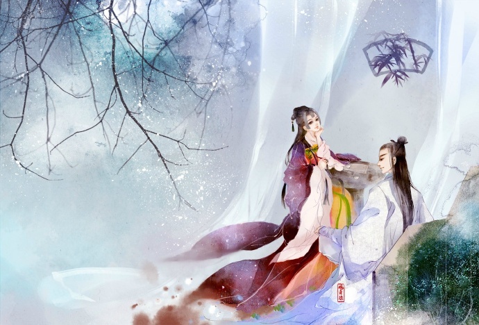 高清古風(fēng)情侶圖集(52張)，超恩愛甜蜜的古風(fēng)圖片