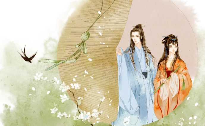 高清古風(fēng)情侶圖集(52張)，超恩愛甜蜜的古風(fēng)圖片