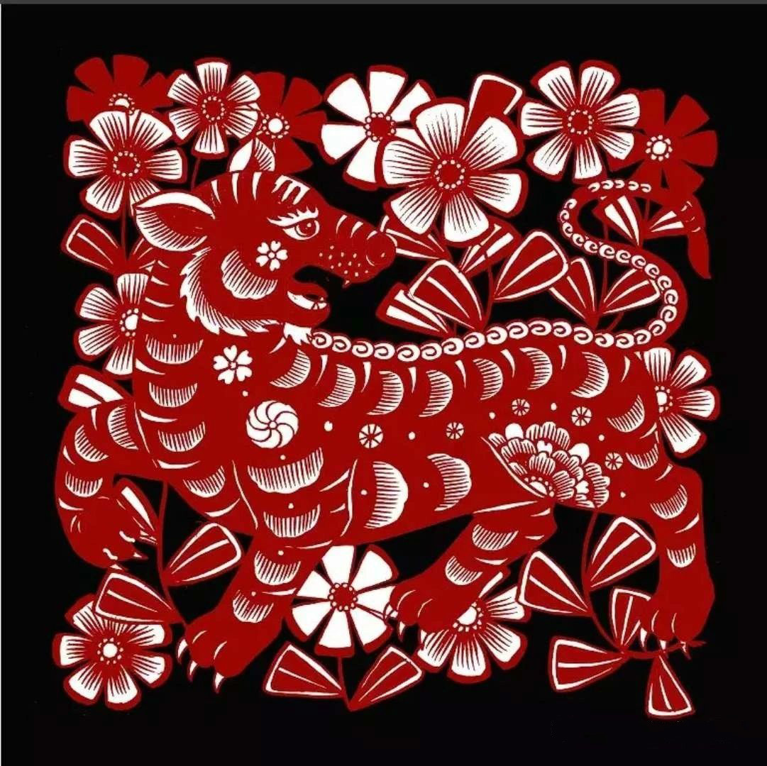 紅與黑的剪紙藝術(shù)，曹文峰十二生肖剪紙作品