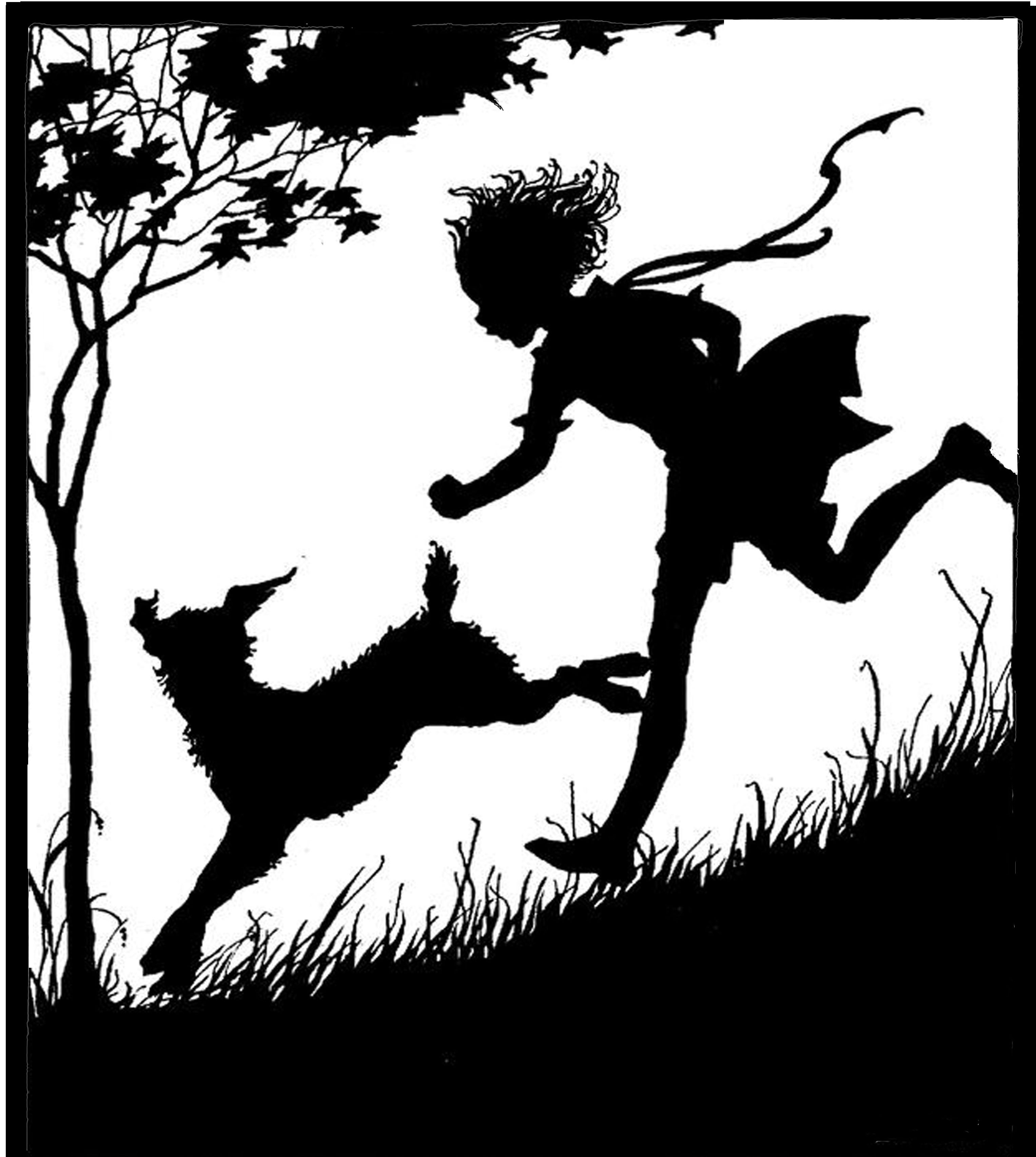 黑白童趣剪紙(26張)，西方剪影作品欣賞