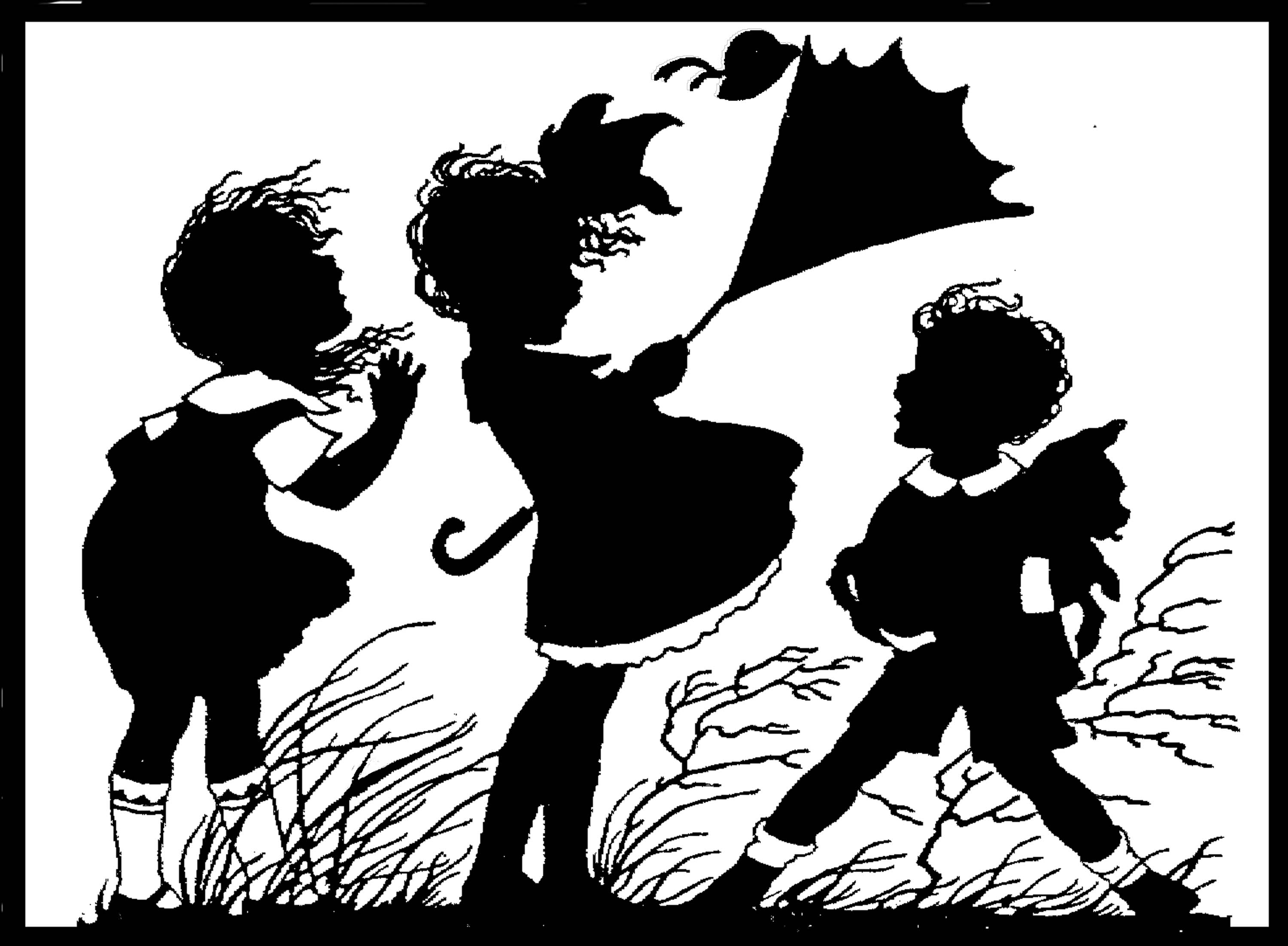 黑白童趣剪紙(26張)，西方剪影作品欣賞