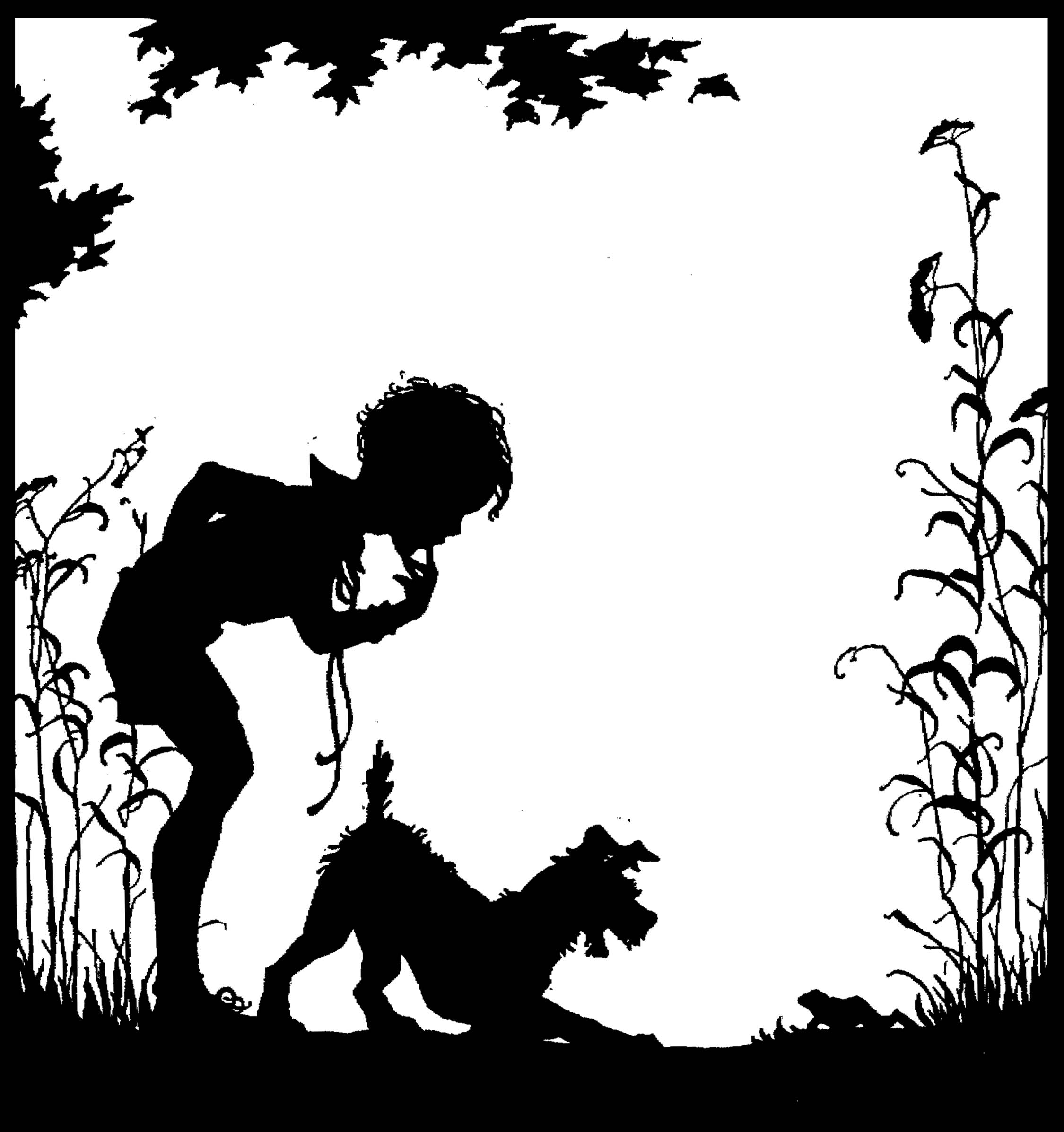 黑白童趣剪紙(26張)，西方剪影作品欣賞