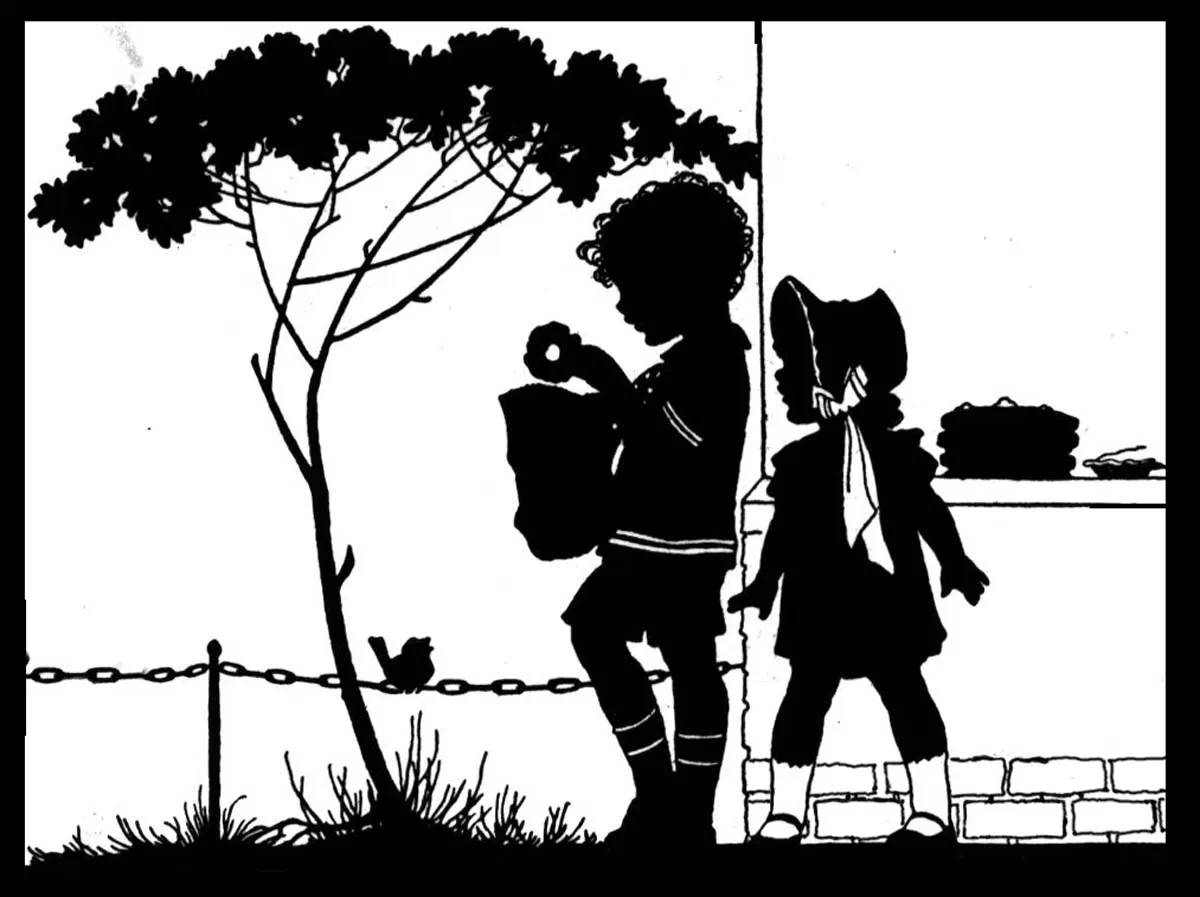 黑白童趣剪紙(26張)，西方剪影作品欣賞