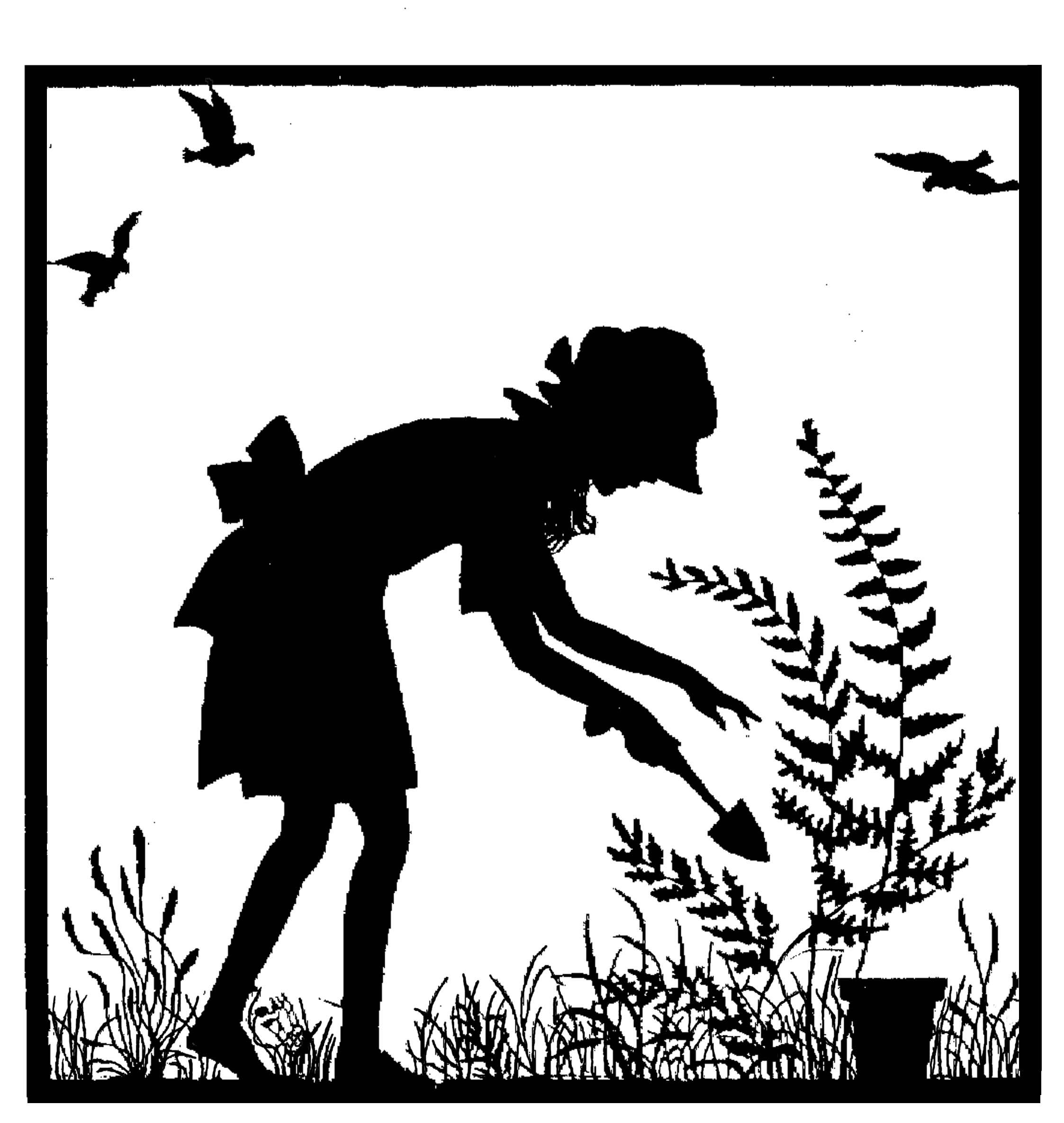 黑白童趣剪紙(26張)，西方剪影作品欣賞