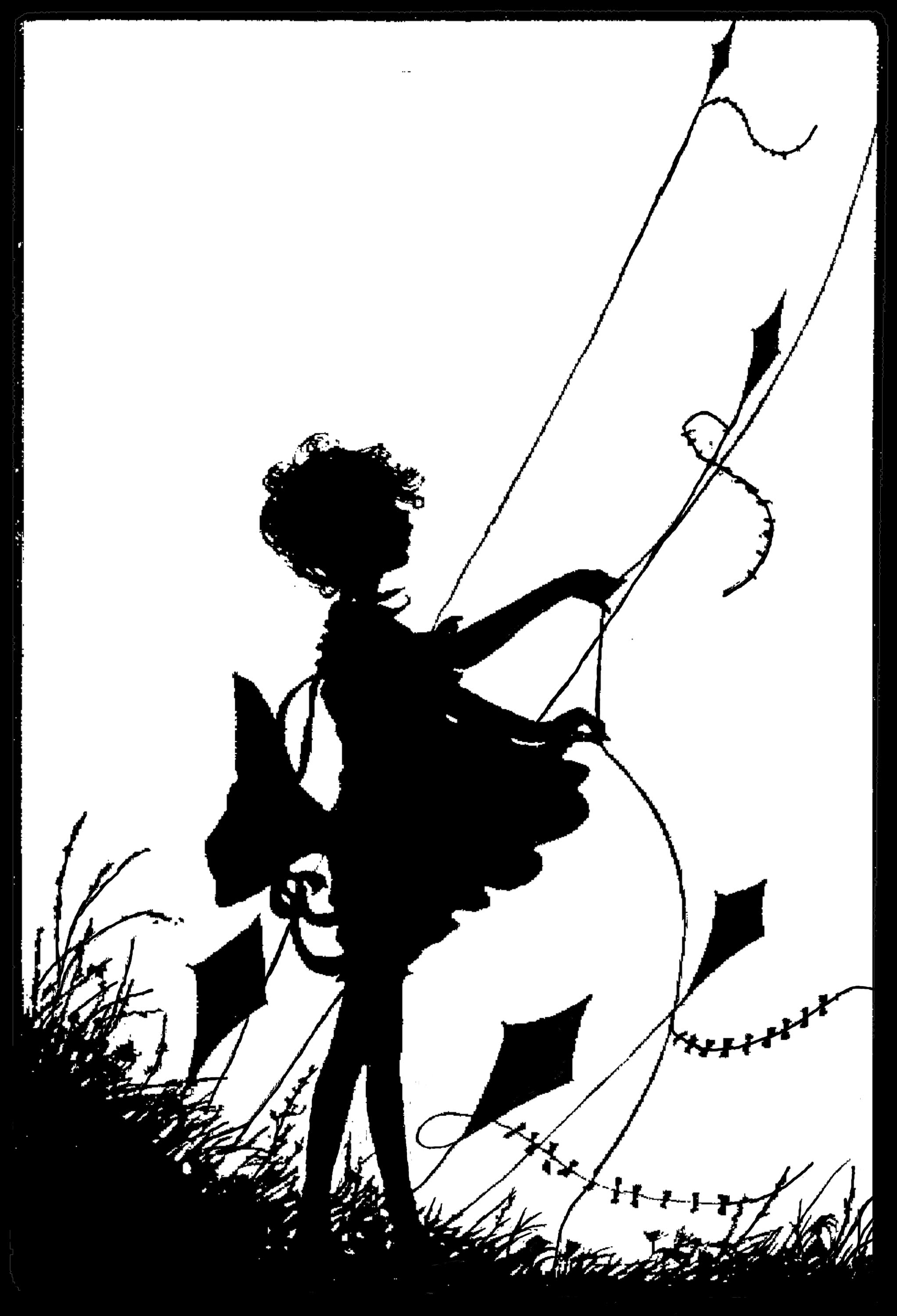 黑白童趣剪紙(26張)，西方剪影作品欣賞