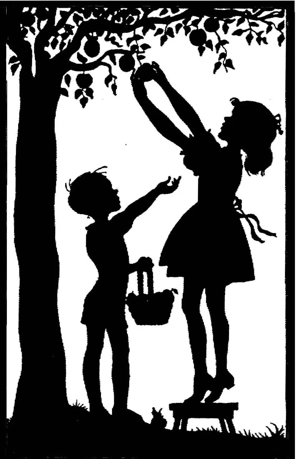 黑白童趣剪紙(26張)，西方剪影作品欣賞