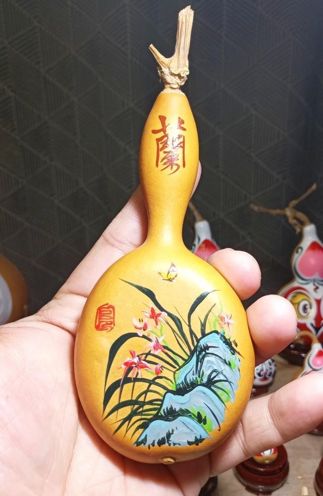 手繪梅蘭菊竹葫蘆，彩繪葫蘆驚艷眾人