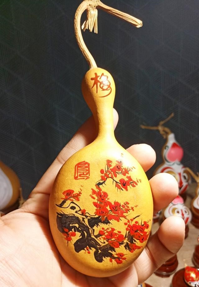 手繪梅蘭菊竹葫蘆，彩繪葫蘆驚艷眾人