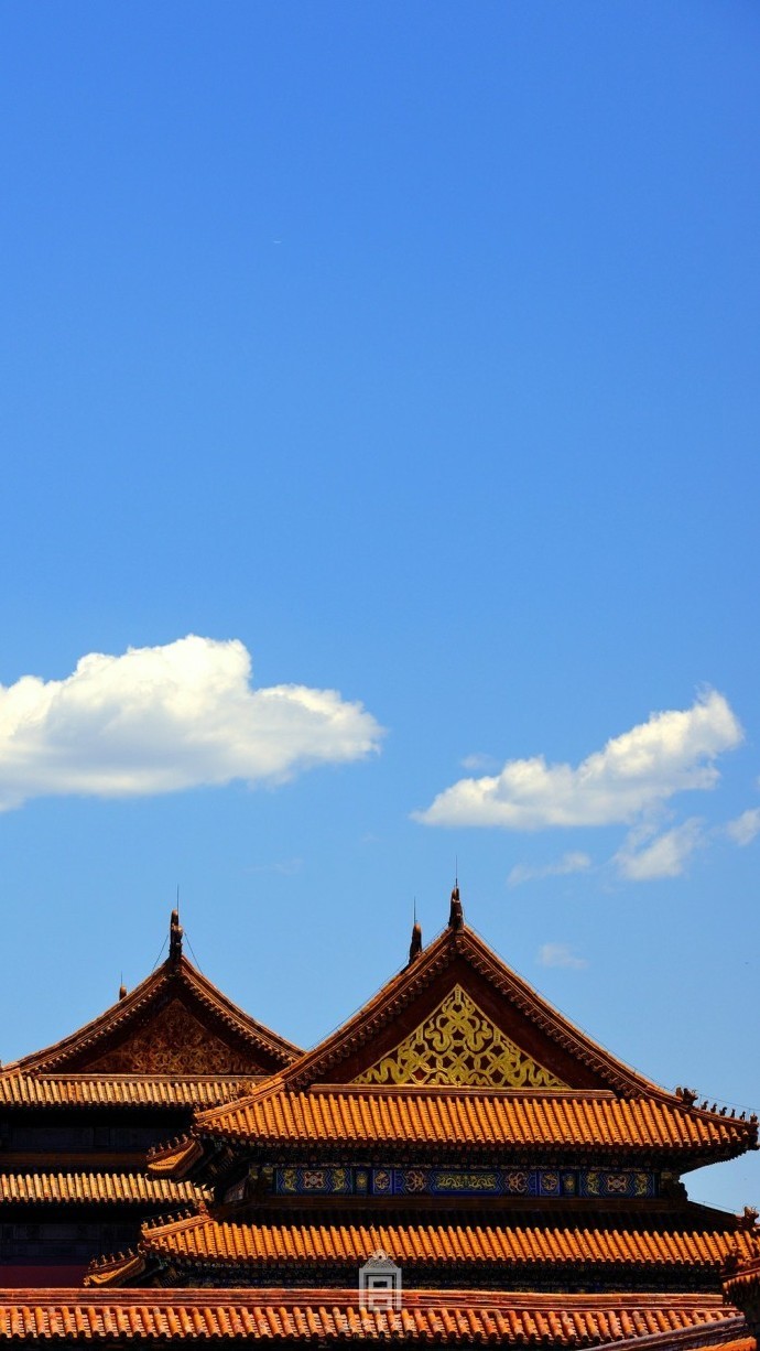 超美故宮古建筑圖片，紫禁之巔白云無(wú)盡