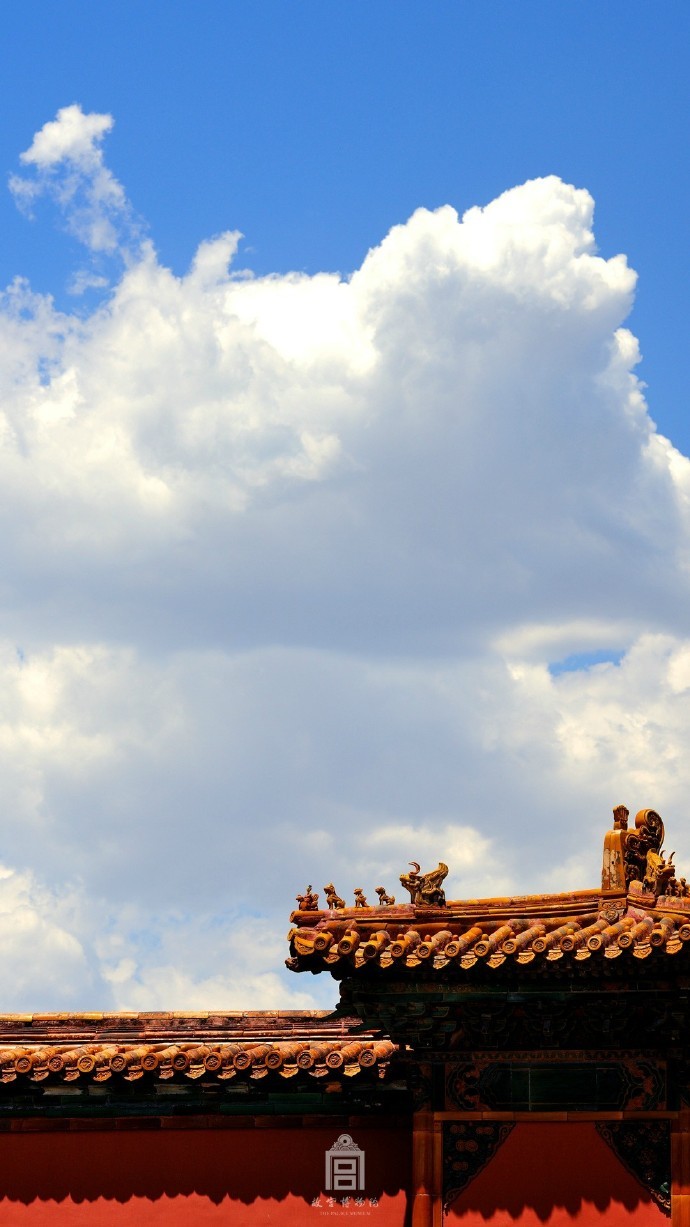 超美故宮古建筑圖片，紫禁之巔白云無(wú)盡
