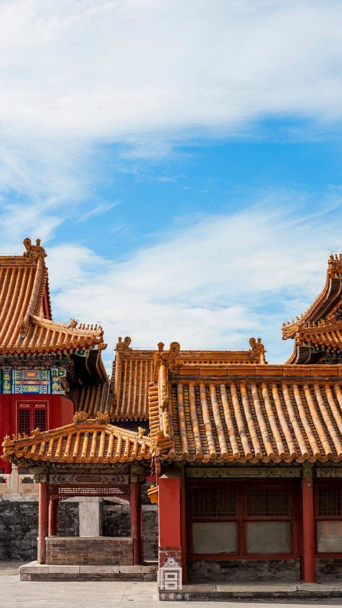 超美故宮古建筑圖片，紫禁之巔白云無(wú)盡