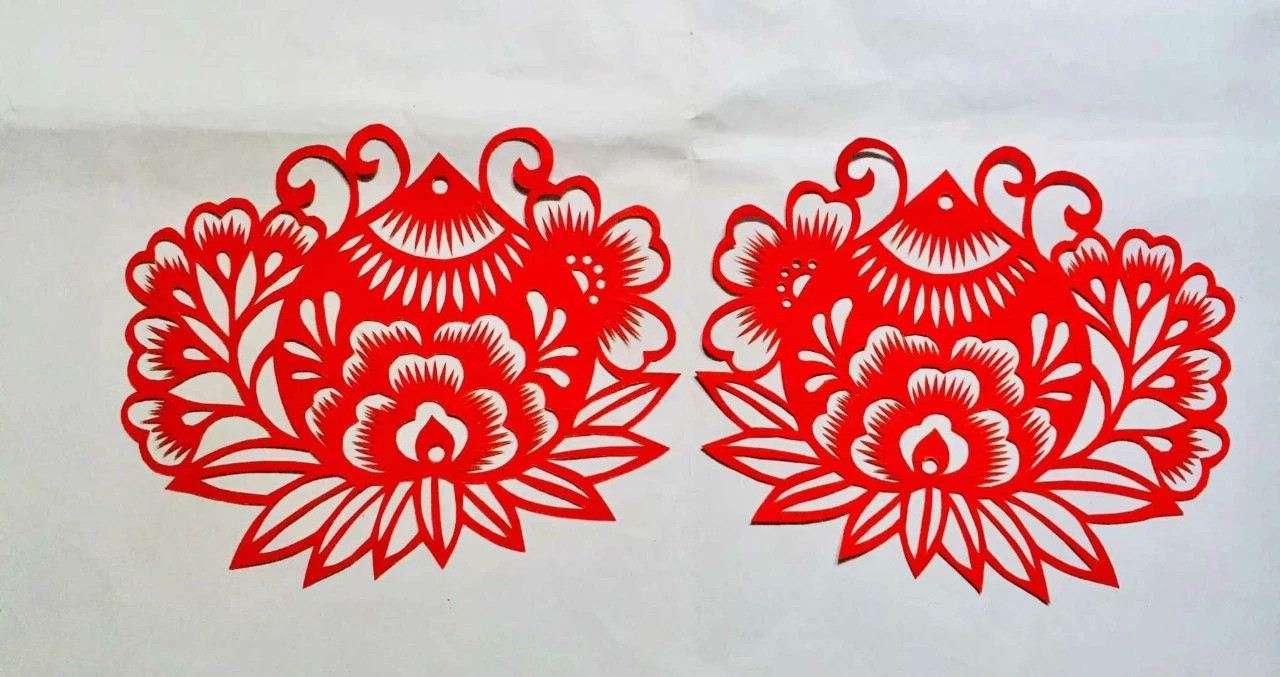 信手剪花花燦爛(20張)，張彬老師剪紙作品