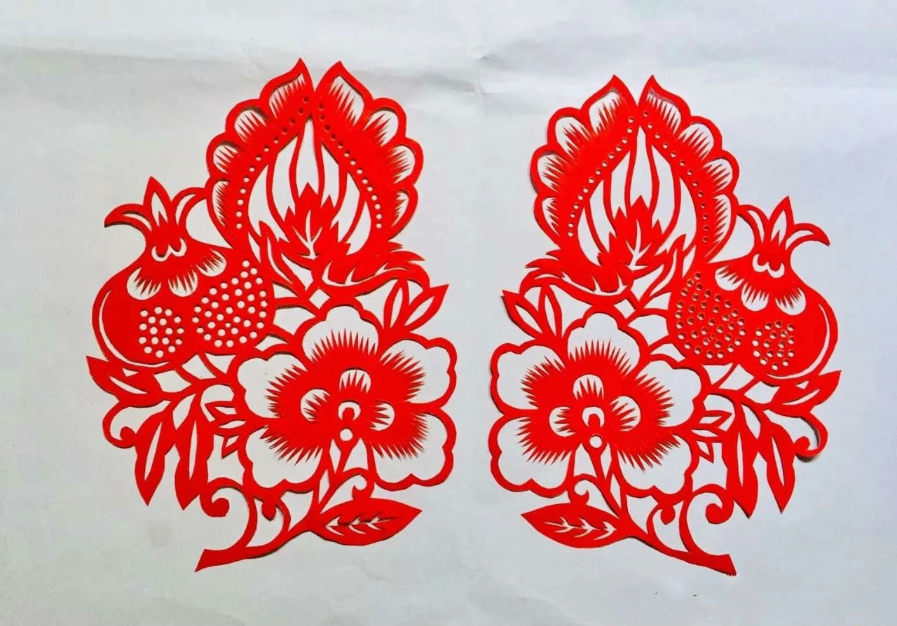 信手剪花花燦爛(20張)，張彬老師剪紙作品