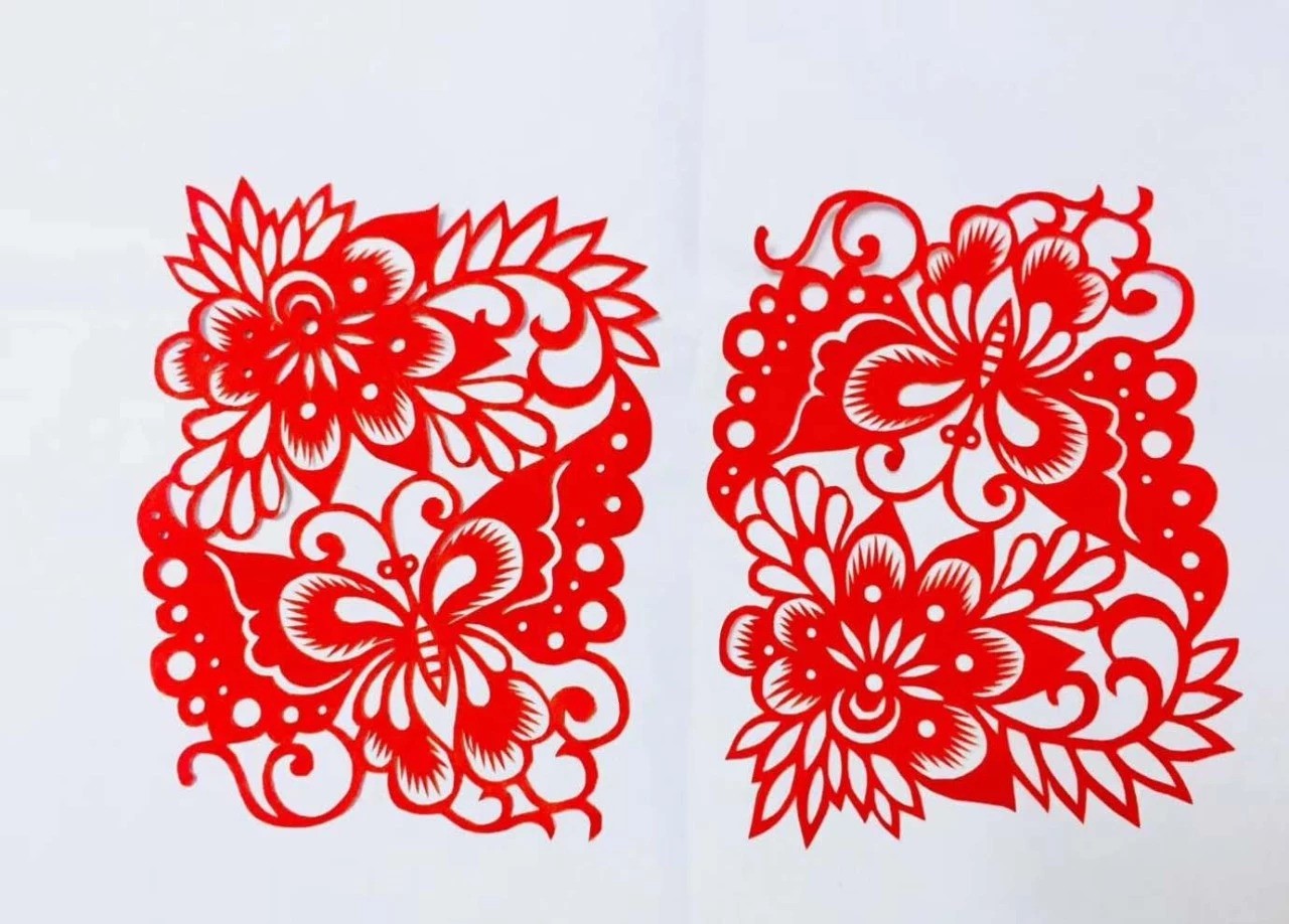 信手剪花花燦爛(20張)，張彬老師剪紙作品