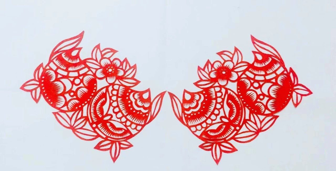 信手剪花花燦爛(20張)，張彬老師剪紙作品