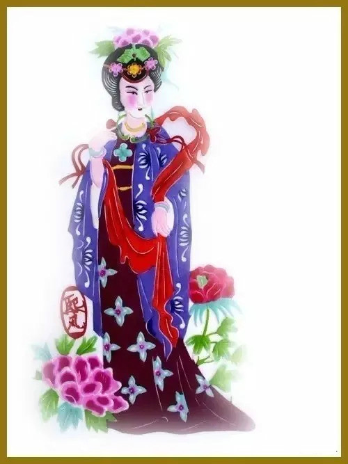 美女染色剪紙作品欣賞，色彩斑斕的剪紙藝術(shù)