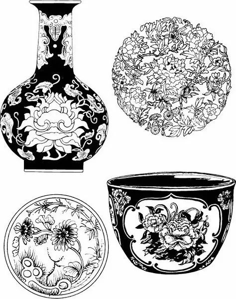 青花瓷素材圖案欣賞，中國(guó)傳統(tǒng)藝術(shù)就是這么美