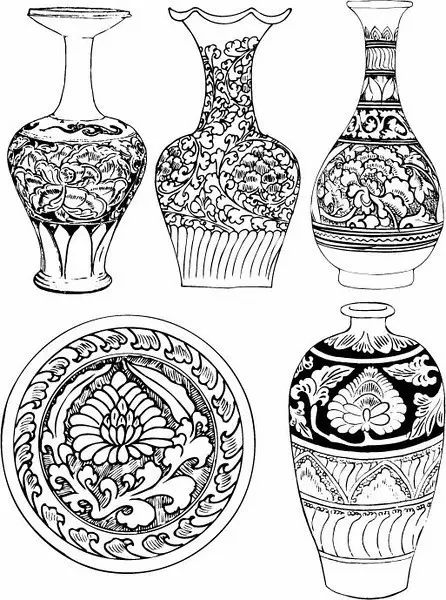 青花瓷素材圖案欣賞，中國(guó)傳統(tǒng)藝術(shù)就是這么美