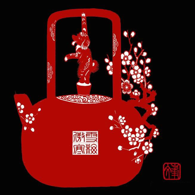 百狗圖剪紙系列(32張)，曹文峰剪紙作品欣賞