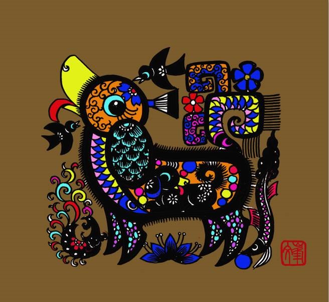 百狗圖剪紙系列(32張)，曹文峰剪紙作品欣賞