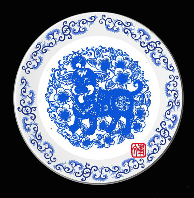 百狗圖剪紙系列(32張)，曹文峰剪紙作品欣賞