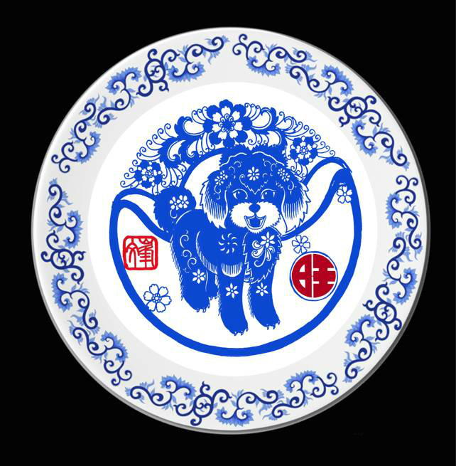 百狗圖剪紙系列(32張)，曹文峰剪紙作品欣賞