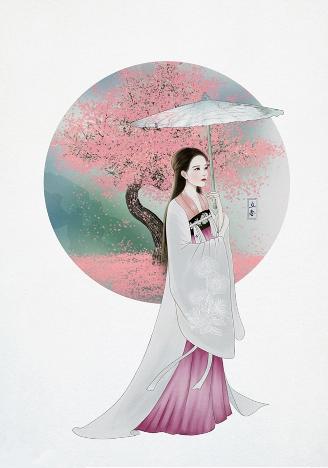 24節(jié)氣古風(fēng)手機(jī)壁紙圖片，超美的女子古風(fēng)圖片