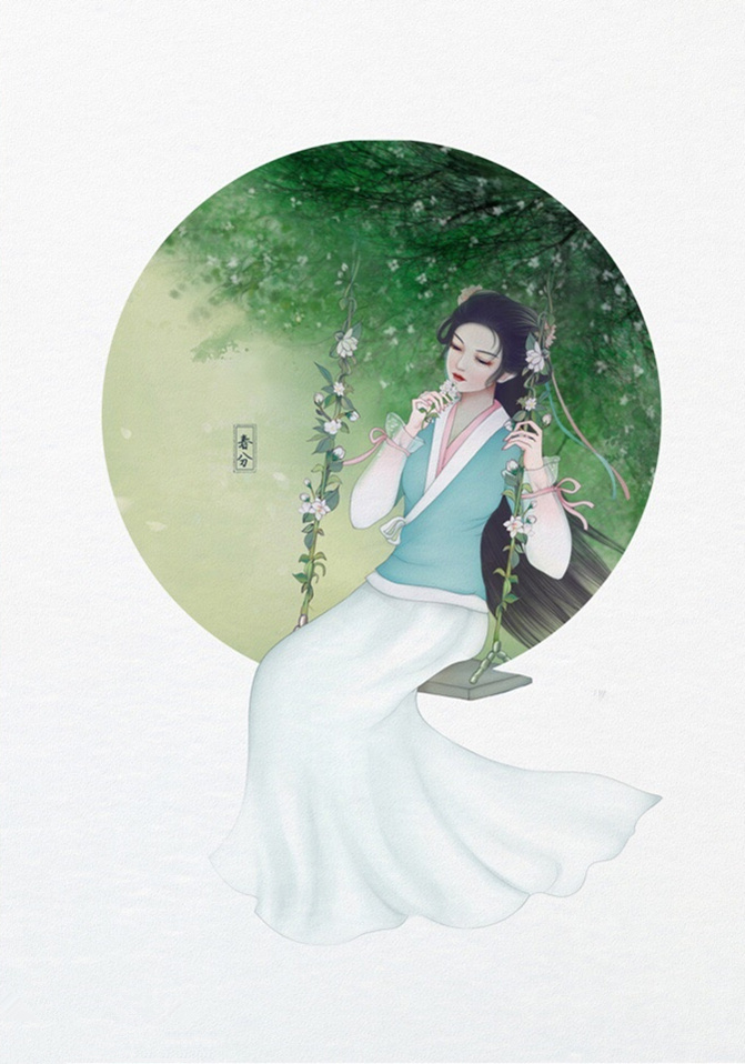 24節(jié)氣古風(fēng)手機(jī)壁紙圖片，超美的女子古風(fēng)圖片
