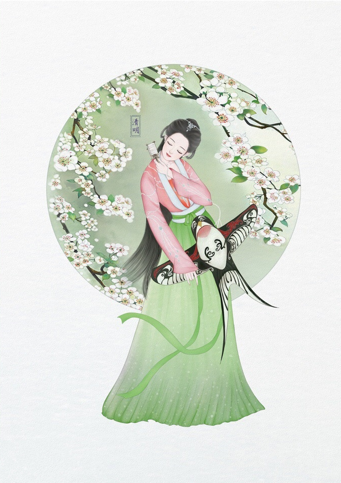 24節(jié)氣古風(fēng)手機(jī)壁紙圖片，超美的女子古風(fēng)圖片