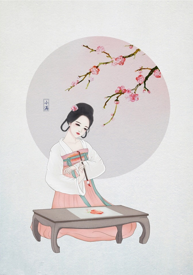 24節(jié)氣古風(fēng)手機(jī)壁紙圖片，超美的女子古風(fēng)圖片