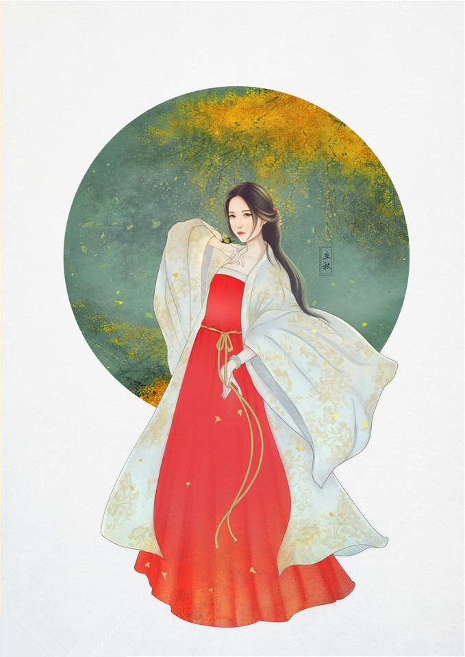 24節(jié)氣古風(fēng)手機(jī)壁紙圖片，超美的女子古風(fēng)圖片