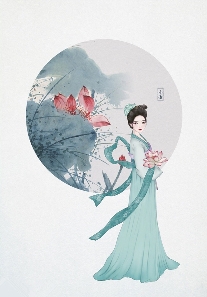 24節(jié)氣古風(fēng)手機(jī)壁紙圖片，超美的女子古風(fēng)圖片