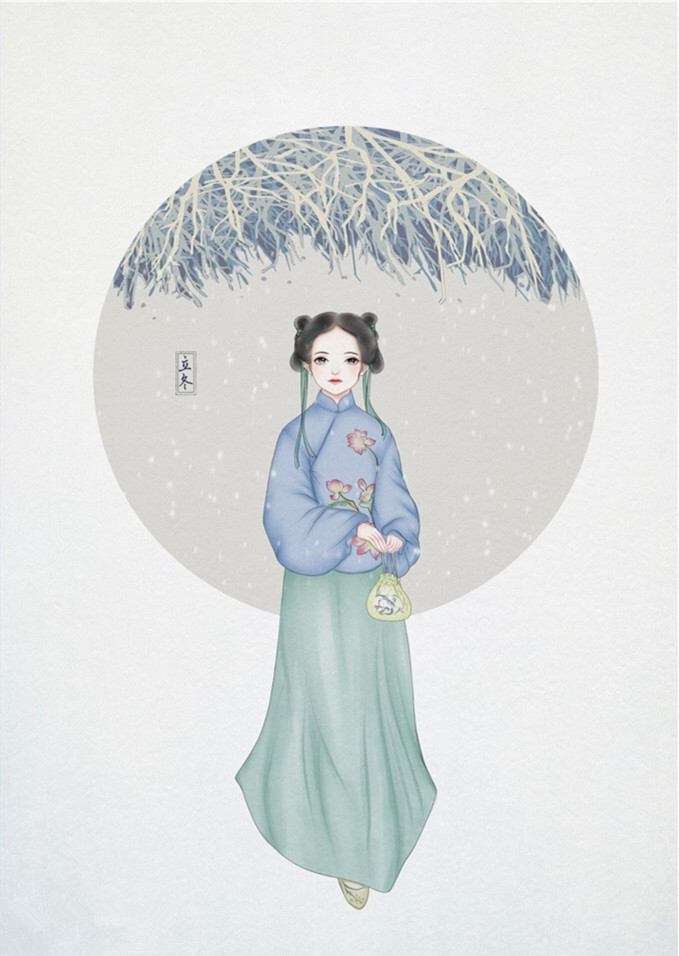 24節(jié)氣古風(fēng)手機(jī)壁紙圖片，超美的女子古風(fēng)圖片