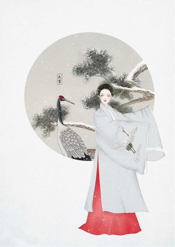 24節(jié)氣古風(fēng)手機(jī)壁紙圖片，超美的女子古風(fēng)圖片