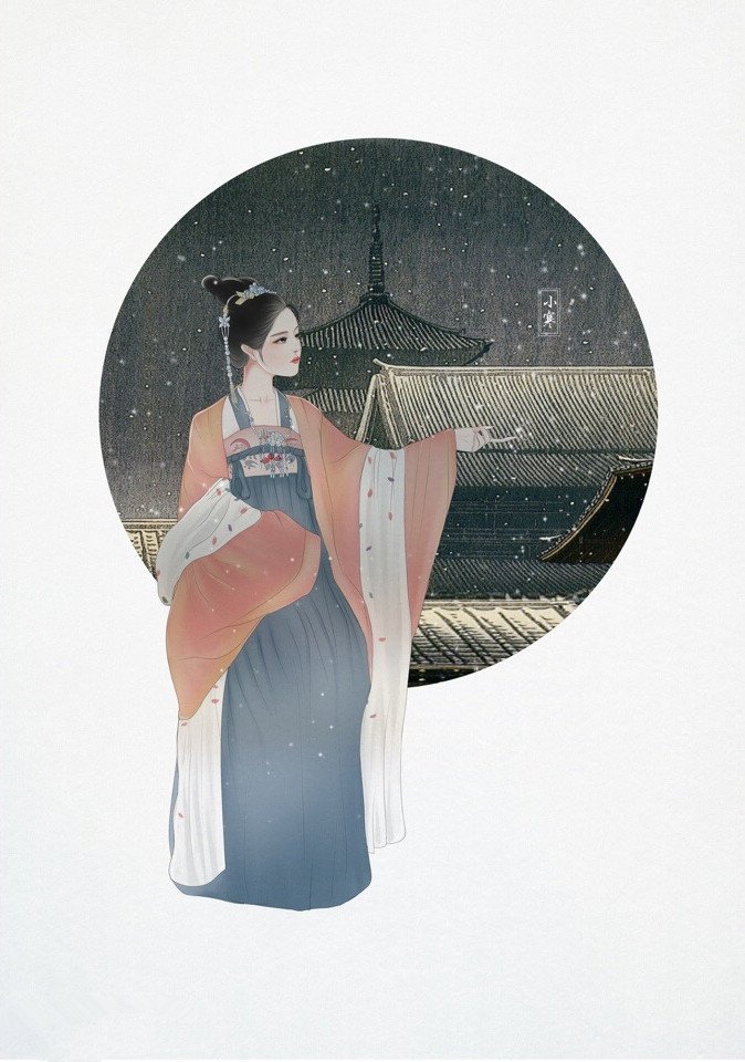 24節(jié)氣古風(fēng)手機(jī)壁紙圖片，超美的女子古風(fēng)圖片