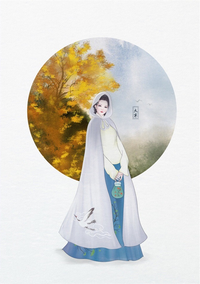 24節(jié)氣古風(fēng)手機(jī)壁紙圖片，超美的女子古風(fēng)圖片