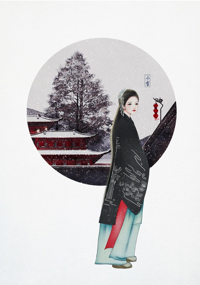 24節(jié)氣古風(fēng)手機(jī)壁紙圖片，超美的女子古風(fēng)圖片