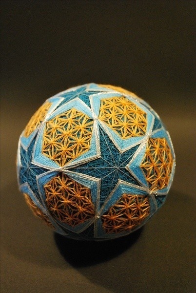 精美的手工手鞠球工藝品，絲線纏繞的藝術(shù)品！