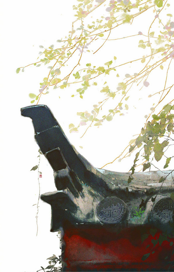 唯美古風(fēng)圖片壁紙素材，有意境的屋檐之美!