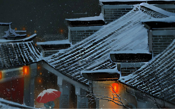 唯美古風(fēng)圖片壁紙素材，有意境的屋檐之美!