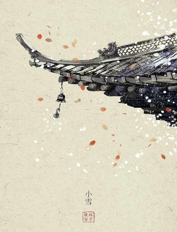 唯美古風(fēng)圖片壁紙素材，有意境的屋檐之美!