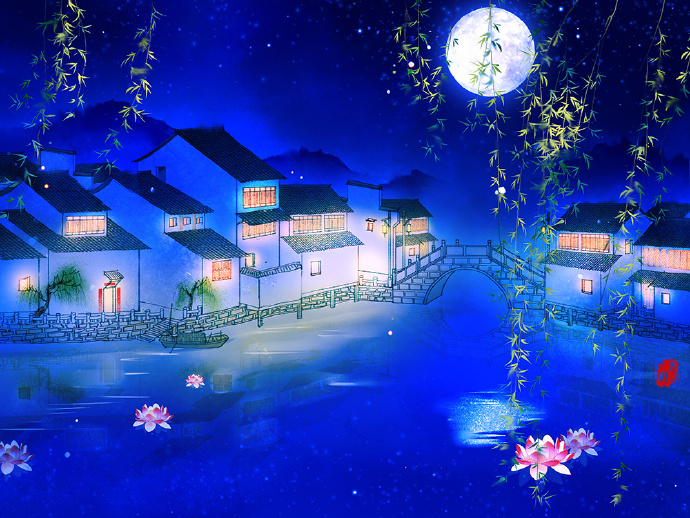 花香滿溢的古風(fēng)圖片，春天意境的唯美古風(fēng)圖片