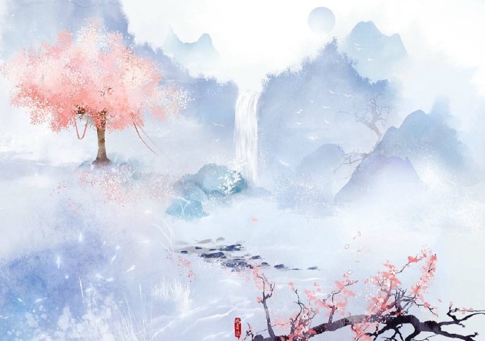 花香滿溢的古風(fēng)圖片，春天意境的唯美古風(fēng)圖片