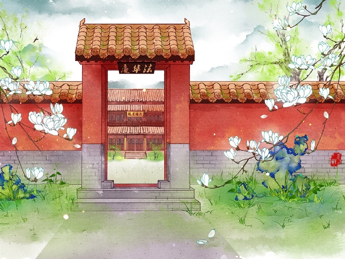 花香滿溢的古風(fēng)圖片，春天意境的唯美古風(fēng)圖片