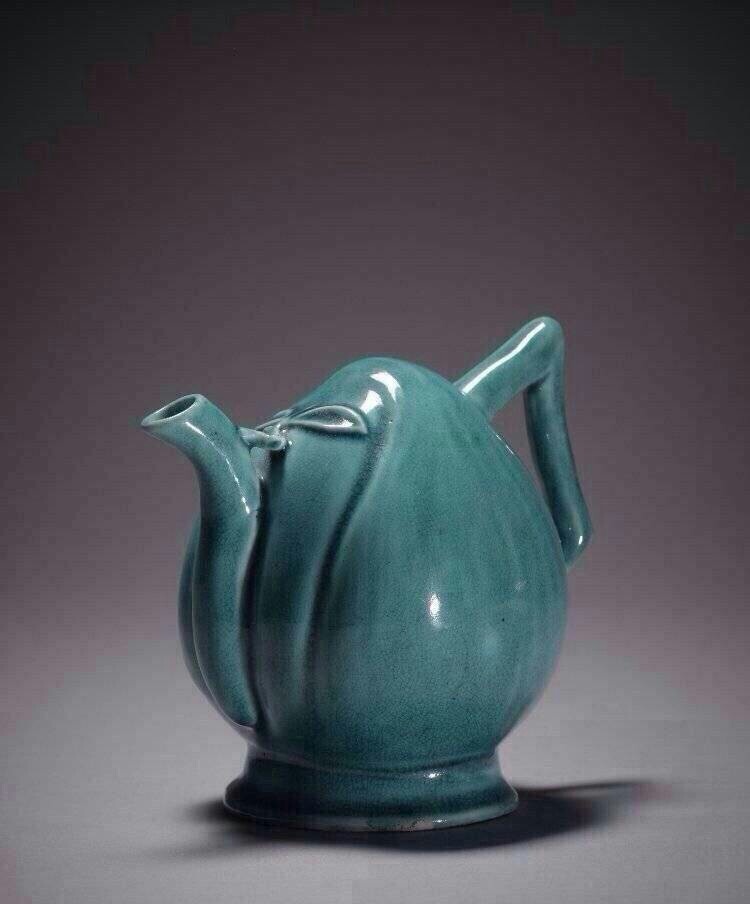 清康熙孔雀藍(lán)釉瓷器