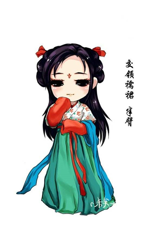 古風漢服Q版女子人物圖片