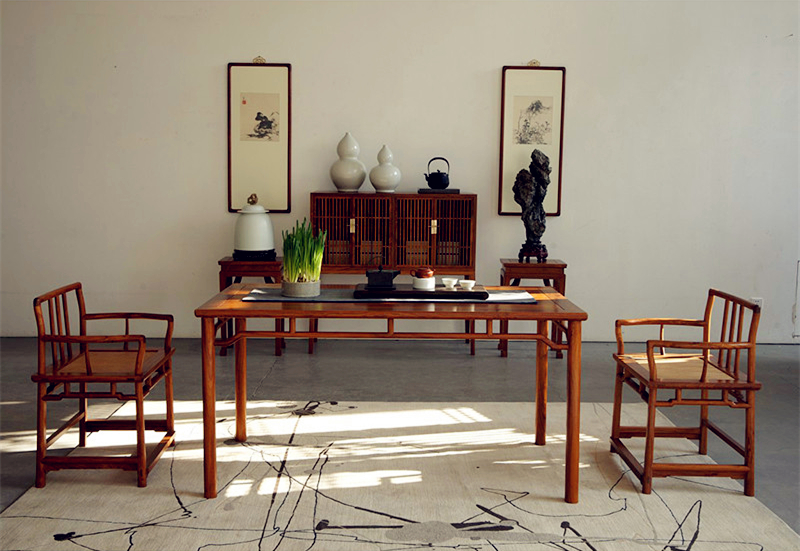 新中式古典實(shí)木矮書柜